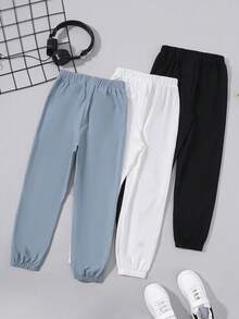 SHEIN 青少年男孩休閒日常長褲 - 彩色 - 查看 2
