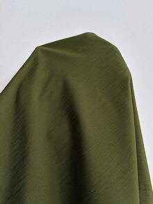 Weeklong Plus Size Ruffle Sleeve Pleated Small V-Neck Stand Collar Pullover Blouse, Traditional Casual Vacation Spring Summer Shirt Brunch Formal Olive Green - Green - View 7