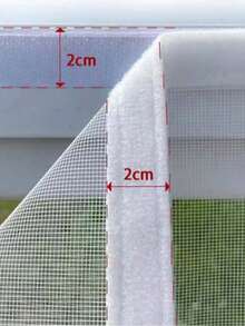 1PC No-Drill Self-Adhesive Mosquito Net – White Edge Breathable Window Screen, Stable Non-Slip Fit Bug Barrier For Home Bedroom Balcony Rentals, Various , Summer Essential Insect Protection, Easy Installation, Removable Washable Durable Mesh Curtain - multicolor - View 4