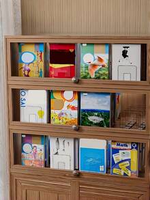 1/2 buah Organizer Buku Meja Transparan Tugas Berat, Desain Anti-Terbalik, Tidak Perlu Perakitan, Penyangga Buku Plastik Kokoh, Rak Penyimpanan Hemat Ruang untuk Rumah, Kantor, Kampus & Perpustakaan - MultiWarna - View 7