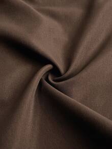 Maweii Plus Size Women's Solid Color Square Neck Casual Everyday Blouse Fall - Brown - View 7