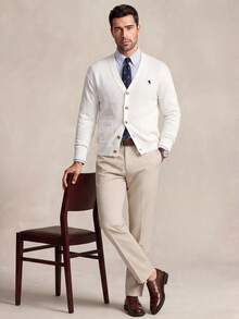 Lornavo Men's Fashion Versatile Commute Solid Color Suit Pants - Apricot - View 5
