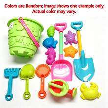 MINKOJA Beach Toy Set For Youngsters To Play With Water And Sand Large Sand Shovel Beach Bucket Sand Digging Tool Timer Accessories, Random Colors - Multicolor - View 11