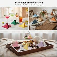 120 Rainbow Fan-Shaped Cocktail Napkins, Double-Layer Colored Disposable Dessert Napkins, Foldable 5x5 Inch Bright Beverage Napkins, Suitable For Bridal Showers, Baby Parties, Dinners, Weddings, Birthday Party Table Decorations - Multicolor - View 3