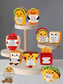 POKOJA LAND 1 Hand-Crocheted Table Decoration: A Fun And Cute Animal Figurine-The Perfect Thank-You Gift For Friends And Sisters, Or A Heartfelt Token Of Appreciation For Mom, Colleagues, And Family. Ideal As A Small Decorative Gift For The Bedroom. - Multicolor - View 1