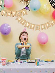 1Set Happy Birthday Linen Wood Tone Double Tail Pennant Banner Minimalist Style Triangle Flag Party Decor For Birthday Camping Home Store Photo Background All Scene Atmosphere Decoration Supply - Happy Birthday (Linen) - View 7
