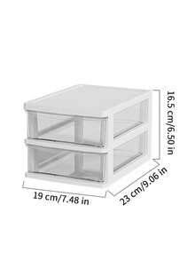 1-Piece Small Transparent Desktop Storage Box, Dustproof, Waterproof, And Anti Drop, High-End And Atmospheric, Easy To Store Without Taking Up Space, Suitable For Office Storage, Outdoor Tool Storage, Stationery Storage - Multicolor - View 9