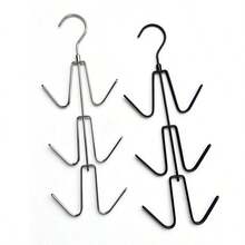 1pc/2pcs Rotatable Metal Hook Organizer For Home, Multi-Layer Hanging Rack For Bags, Belts, Scarves & Ties - View 4