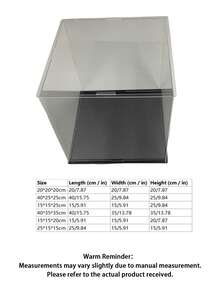 1pc Acrylic Clear Display Case (Please Remove Protective Film Before Installation) Dust-Proof Cover, Suitable For Displaying Dolls/Statues/Trophies/Balls/Models/Building Blocks, Collectibles/Souvenirs And Crafts - transparent - View 13
