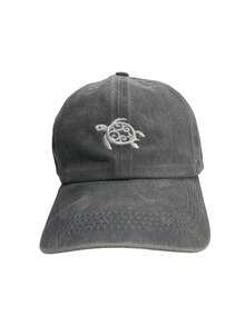 Turtle Pattern Baseball Cap Washed Baseball Cap Outdoor Casual Sun Hat Cute Travel Versatile Style - Light Grey - View 1