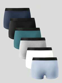 SHEIN Provexi Calzoncillos bóxer de cintura elástica para hombre, color aleatorio - Multicolor - Ver 2