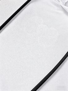 Gym Rark Camiseta deportiva sin mangas con capucha y cordón para hombre con estampado de barra - Blanco - Ver 5