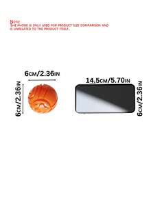 1 Rubber Pet Food Leakage Chewing Toy Ball - Orange - View 3