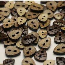 Handmade DIY Children's Clothing Buttons With Unique Coconut-Shape, Drop-Leaf Design, And Eye-Shaped Decorative Fasteners For Ledger Bags. - multicolor - View 1