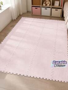 2/6/10/20/50pcs Spliced Floor Mats, Modern Minimalist Interlocking Foam Mats, Non-Slip And Easy-To-Clean Interlocking Carpets, Stain-Resistant Spliced Floor Mats, Suitable For Home Floor Decoration In Living Rooms - multicolor - View 1