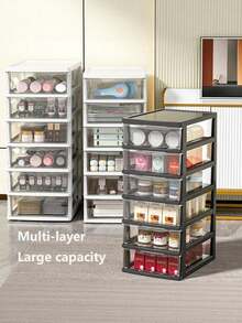 1-Piece Small Transparent Desktop Storage Box, Dustproof, Waterproof, And Anti Drop, High-End And Atmospheric, Easy To Store Without Taking Up Space, Suitable For Office Storage, Outdoor Tool Storage, Stationery Storage - Multicolor - View 3