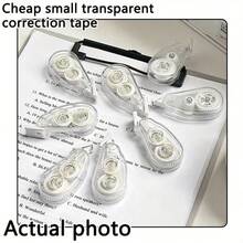 8 Rolls Transparent Mini Correction Tape - Cute Portable Student Size, Smooth And Easy To Erase, Suitable For Note-Taking, Exams And Correcting Errors Anytime, Anywhere - Compact Design, Fits In Pocket Or Pencil Case, Exam Stationery - Clear - View 8