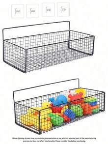 2 Sets Bathtub Toy Storage Racks And Organizers, 2 Packs Metal Wire Mesh Bathtub Toy Storage Containers, Large Capacity Rust-Proof Hanging Baskets Designed For Bathtub, Shower, Bathroom, Toilet, Kitchen - Multicolor - View 18