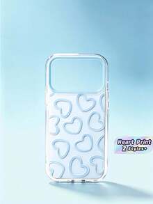 Casing Ponsel Motif Hati Lukisan Minyak Lucu, Pelindung Bodi Penuh, Cangkang Keras, Tahan Guncangan, Tahan Jatuh, Anti Gores, Tahan Lama, Pas Ramping, Potongan Presisi, Bezel Terangkat, Perlindungan Kamera, Nyaman - Biru - View 1