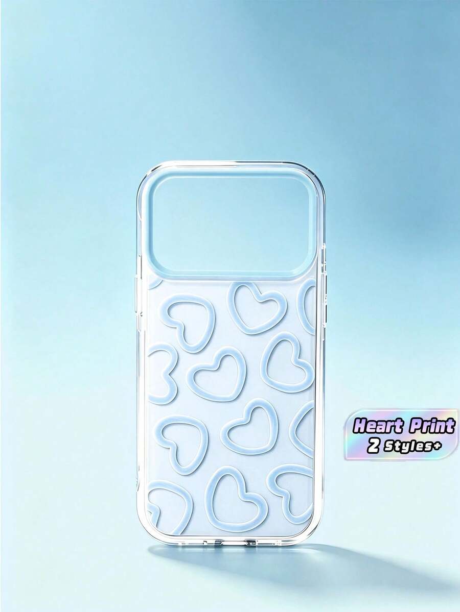 Casing Ponsel Motif Hati Lukisan Minyak Lucu, Pelindung Bodi Penuh, Cangkang Keras, Tahan Guncangan, Tahan Jatuh, Anti Gores, Tahan Lama, Pas Ramping, Potongan Presisi, Bezel Terangkat, Perlindungan Kamera, Nyaman - Biru - View 1