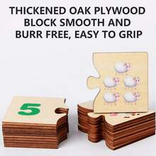 MINKOJA Montessori Early Education Toy, Wooden Number Matching And Counting Puzzle Game, Suitable For 3-6 Year Old Children's Enlightenment - Multicolor - View 5