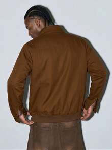 Modcrash Men's Jacket, Thick Thermal Lined, Workwear Style, Autumn/Winter Fall/Autumn/Winter - Khaki - View 3