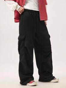 Vaulklash Quần jogger nam trơn màu thường ngày - màu đen - Xem 5