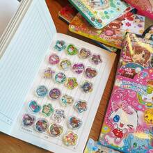 1pc Cute Shiny Sticker Phone Case Decoration Sticker Guka Sticker Girl Heart Style 3D Small Gift, DIY Handbag Decoration - Multicolor - View 2