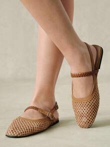 Styleloop Ladies, Willow Nails, Buckles, Flat Shoes. - Brown - View 6
