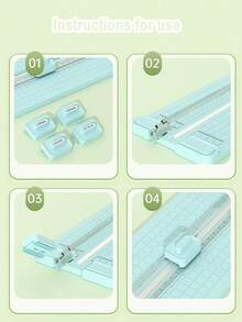 1Pc A3/A4 Portable Paper Trimmer, Easy-To-Use Precision Cutting Tool For School, Home And Office - Durable Plastic Material, Scrapbooking - Single Piece - View 9