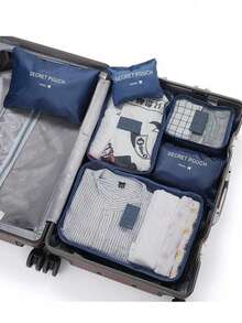 6PCS Foldable Storage Bags Set | Portable Travel Organizer Bags For Clothing | Wardrobe Closet Organizer | Dustproof Moisture-Proof Multipurpose Packing Cubes | Space Saving Home Storage Solution - View 7