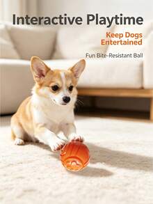 1 Rubber Pet Food Leakage Chewing Toy Ball - Orange - View 4