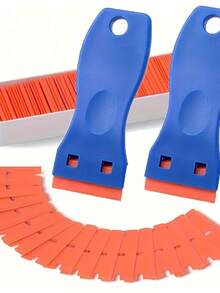 Versatile Multipurpose Plastic Scraper Reusable Non Scratch For Paint Stickers Labels Glue Removal Glass Window Car Floor Wall Bathroom Kitchen - Multicolor - View 7