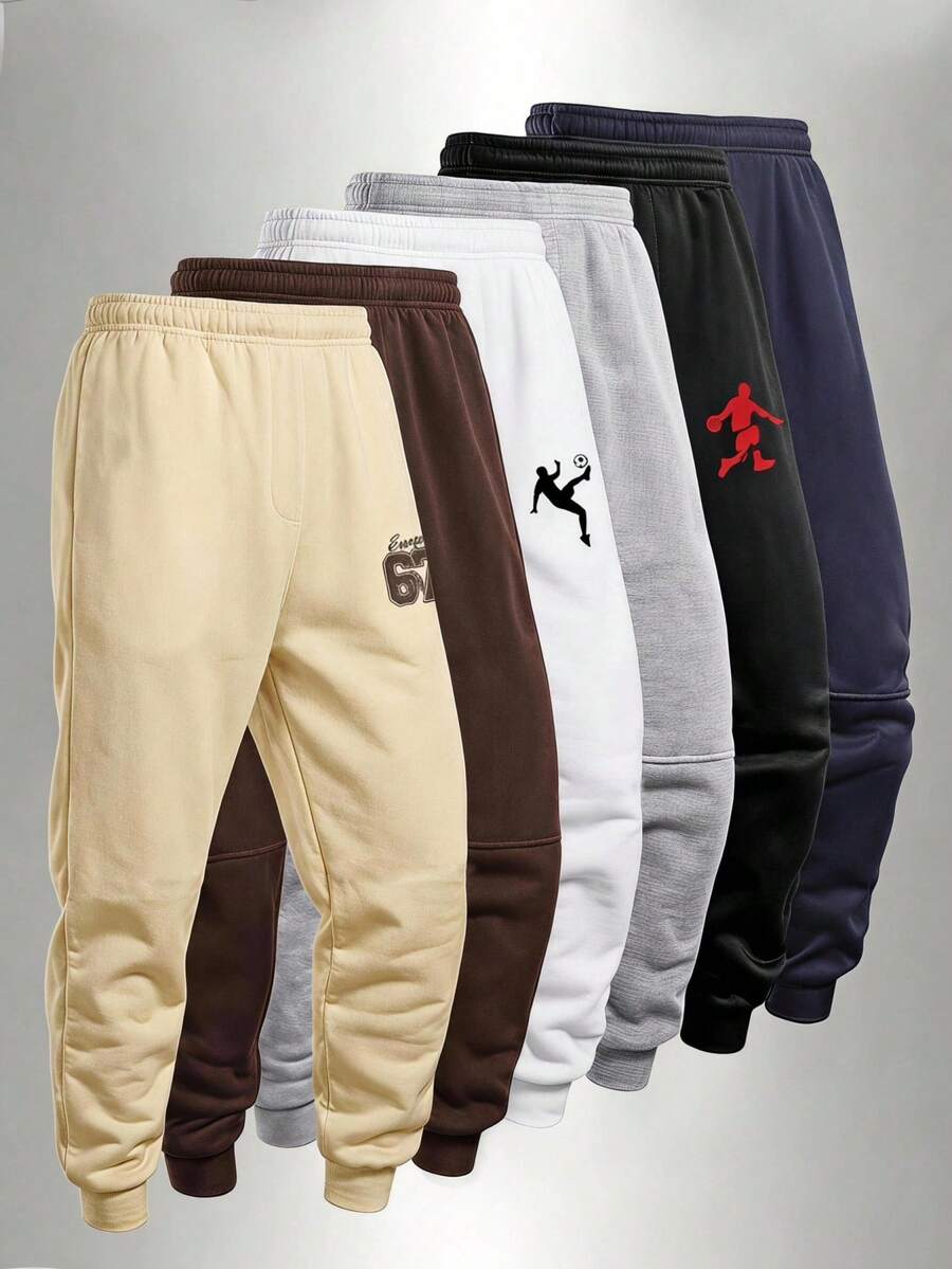 SHEIN 3pcs Kids Tween Boy Casual Versatile Style Black Grey Multicolor Sweatpants Suitable For Commuting School Daily Casual Outings Sports Spring Summer Autumn Winter - Multicolor - View 1