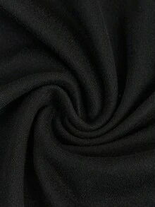 SHEIN Girlism 青少年女孩 2 件套休闲浅灰色褶皱长袖修身针织上衣和喇叭裤套装，适合居家和户外，旅行装机场，休闲日常穿着全套黑色服装套装黑色服装适合青少年女孩黑色两件套青少年 - 黑色 - 查看 3