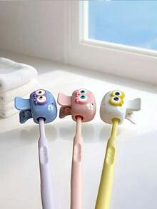 5-In-1 Cute Eyed Toothbrush Holder - Dopamine Color Toothbrush Travel Set - Dust-Proof Toothbrush Protector, Suitable For Home/Travel - Multicolor - View 4