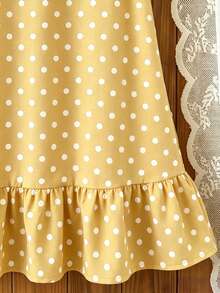 Emery Rose Kids Emery Rose Kids 女童圓領波點印花拼接洋裝 - 彩色 - 查看 7