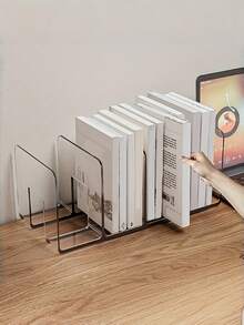 1/2 buah Organizer Buku Meja Transparan Tugas Berat, Desain Anti-Terbalik, Tidak Perlu Perakitan, Penyangga Buku Plastik Kokoh, Rak Penyimpanan Hemat Ruang untuk Rumah, Kantor, Kampus & Perpustakaan - MultiWarna - View 5