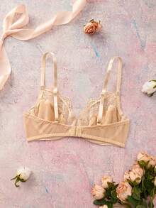 FairyFlirt Women's Lace Underwire Bra Lingerie - Rusty Rose - View 2