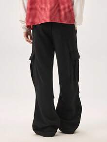 Vaulklash Quần jogger nam trơn màu thường ngày - màu đen - Xem 3