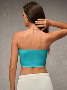 Esseday Mint Blue High Elasticity Anti-Slip Y2K Casual Everyday Wearable Women's Bra - Mint Blue - View 2