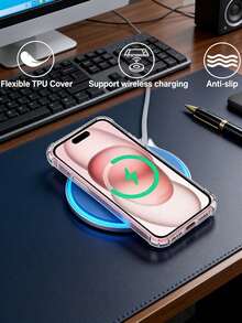 3PCS For 15 Soft TPU Clear Shockproof Scratch Resistant Anti Yellowing Bumper Case Cover With Raised Edge Drop Protection For Men Women Students Daily Office Travel Home Use Phone Accessory - Clear - View 7