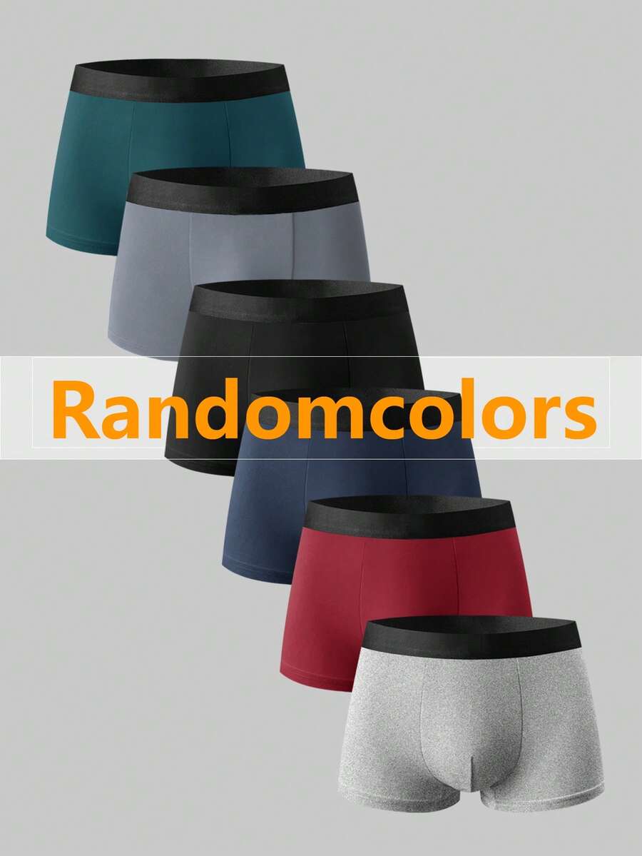 SHEIN Provexi Bóxers de cintura elástica para hombre, color aleatorio - Multicolor - Ver 1