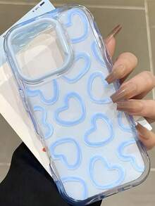 Casing Ponsel Motif Hati Lukisan Minyak Lucu, Pelindung Bodi Penuh, Cangkang Keras, Tahan Guncangan, Tahan Jatuh, Anti Gores, Tahan Lama, Pas Ramping, Potongan Presisi, Bezel Terangkat, Perlindungan Kamera, Nyaman - Biru - View 8