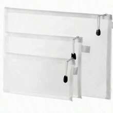 Bộ 12 túi đựng đồ khóa kéo lưới PVC trong suốt, túi đựng tài liệu chống nước, túi tổ chức đa năng để phân loại đồ chơi xếp hình, dụng cụ học tập, văn phòng phẩm và phụ kiện du lịch, có 2 kích cỡ - Nhiều màu - Xem 2