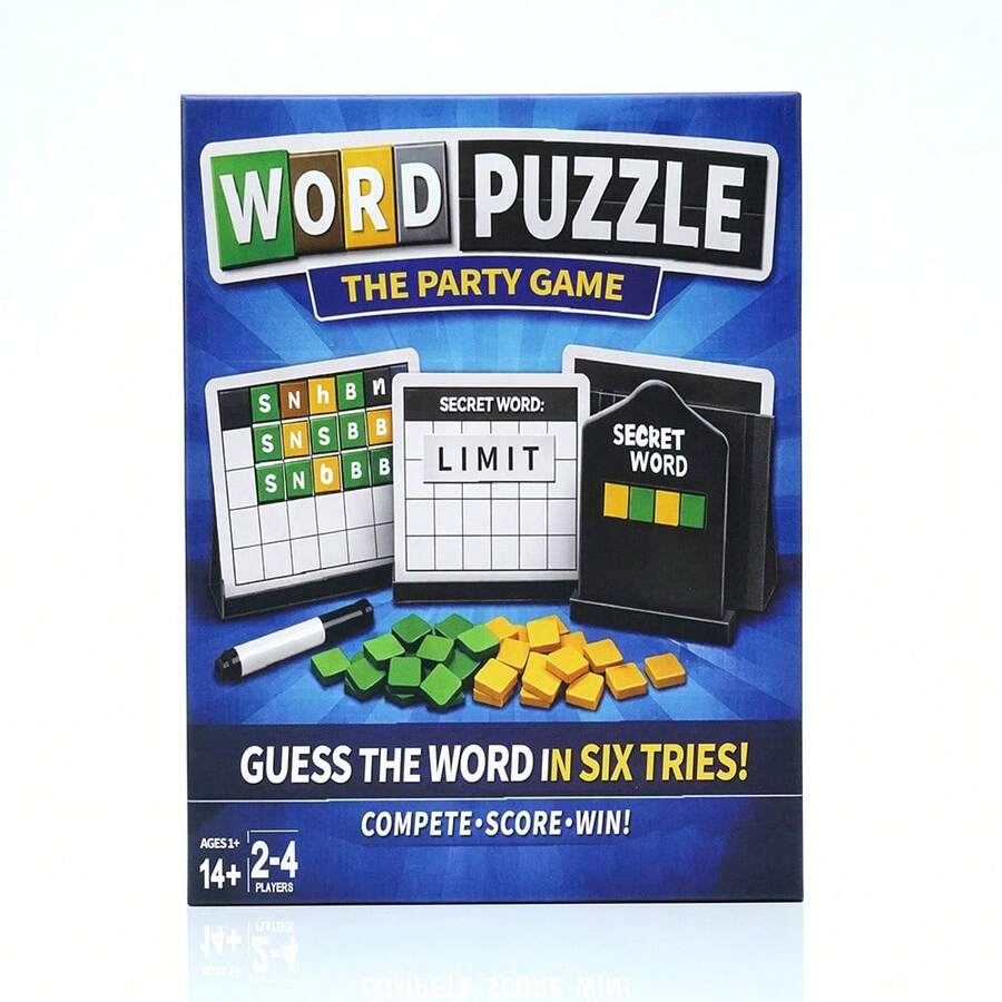Word Puzzle Full English Wordle Spelling Game Cards, Educational Parent Child Intelligence Interactive Board Game - Multicolor - View 1