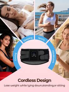 Teckwe Warm Compress Lumbar Massager, Polyester (Polyester Fiber), Heated Waist Belt For Warmth, Hot Compress For Cold Womb, Massage Device For Men And Women, Electric Heated Massager For The Waist - Black - View 5