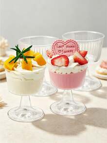 OBOVAY Reusable Plastic Dessert Cups – Ideal For Desserts, Puddings, Mousses, Cheesecakes, Candies, Cake Decorations – Perfect For Parties, Birthdays, Weddings, New Year Celebrations. - Multicolor - View 12