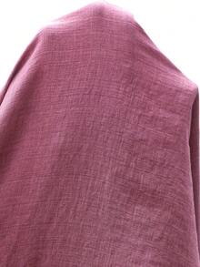 Al Najma Women's Elegant Minimalist Zipper Embroidered Pleated Button Arabian Dress - Purple - View 7