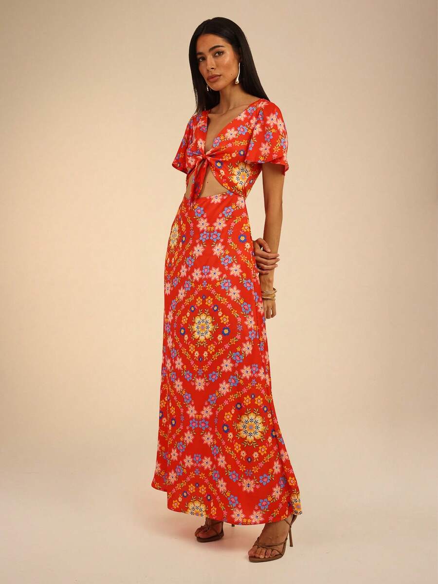 Dancing Leopard Red Talamanca, Summer Outfits For Women - Red - View 1